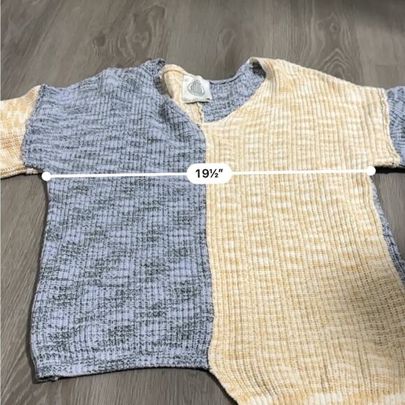 Urban Outfitters Blue & Beige Knit Long Sleeve Asymmetrical Sweater Size XS‎ - Picture 8 of 8